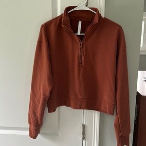 Fabletics Cropped Collared Sweatshirt. Size Medium